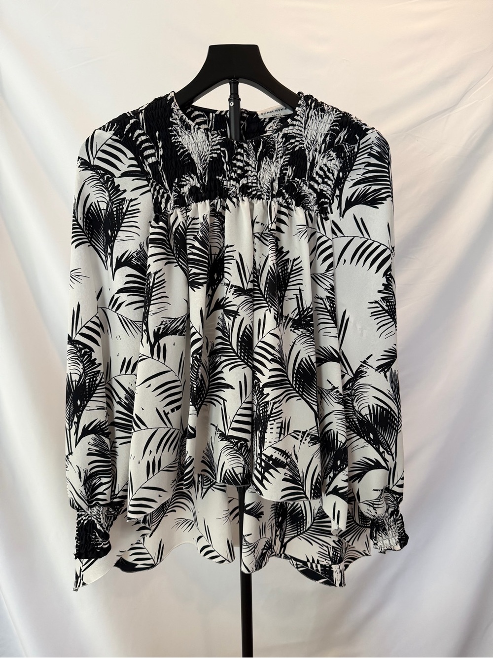 Sonia Rykiel Long Sleeve Smocked Blouse - Size FR38